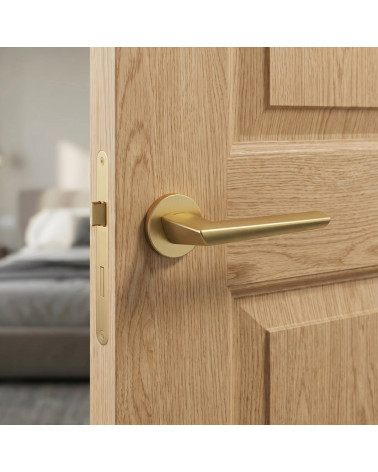 Mandelli Isi matt gold door handles