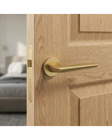 Mandelli Isi satin chrome door handles