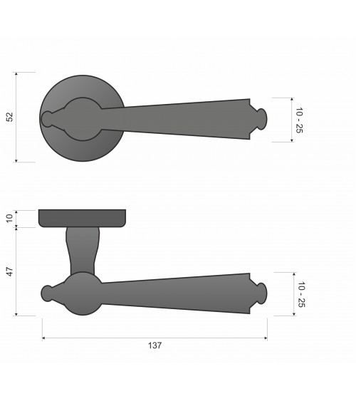 MILLENAIRE polished gold door handle design handle