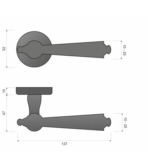 MILLENAIRE polished gold door handle design handle