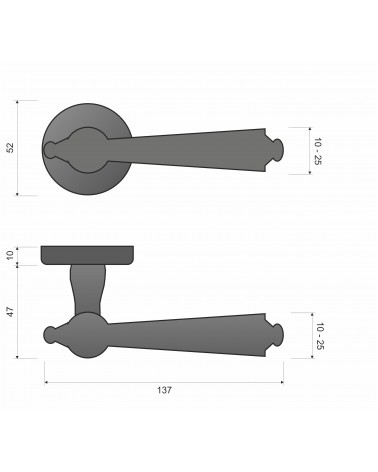 MILLENAIRE door handle with legend