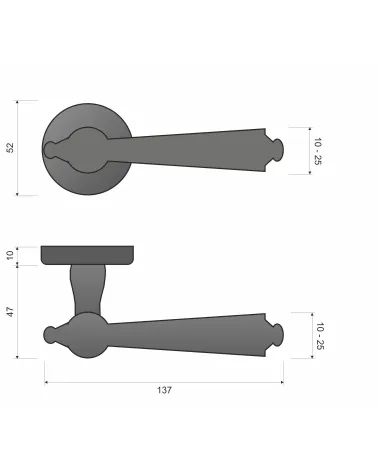 MILLENAIRE door handle with legend