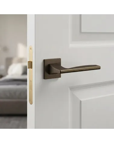 Mandelli Link matt bronze door handles
