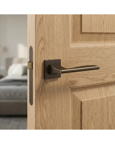 Mandelli Link polished chrome door handles