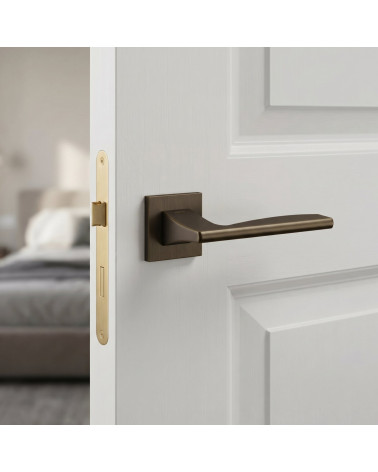 Satin nickel door handles Mandelli Link