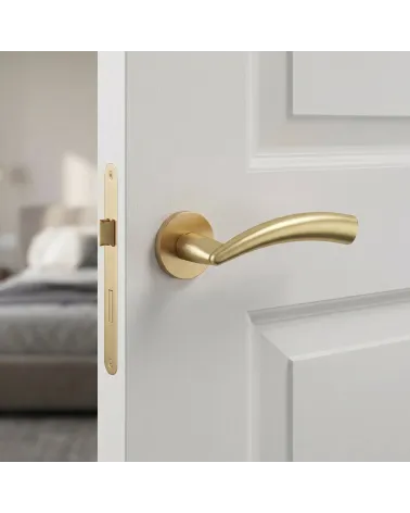 Mandelli Nadir matt gold door handles