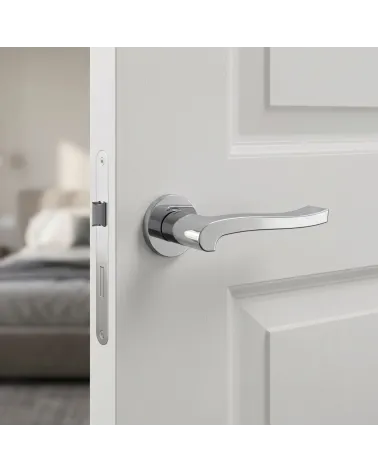 Mandelli Ola satin nickel door handles
