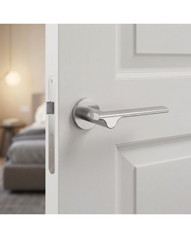 Mandelli Ara Satin Nickel Door Handles