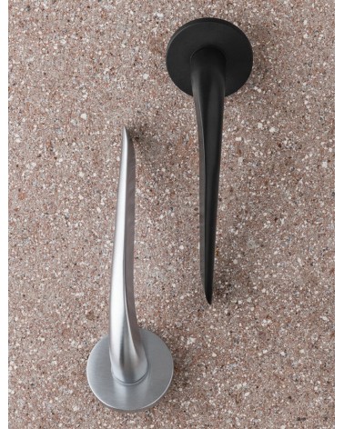 Mandelli Coupé brass door handle designer handle on a plate