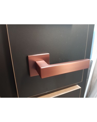 WARNA copper-coloured door handle designer handle top view