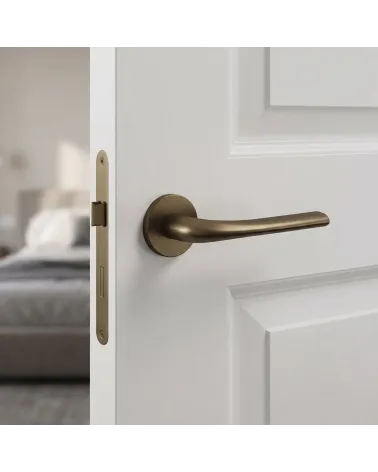 Mandelli Filo matt bronze door handles