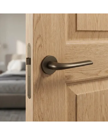 Mandelli Filo matt bronze door handles