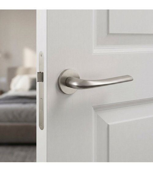 Satin nickel Mandelli Filo door handle designer handle