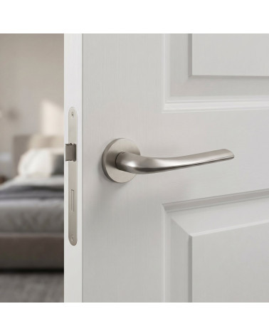 Mandelli Filo Satin Nickel Door Handles
