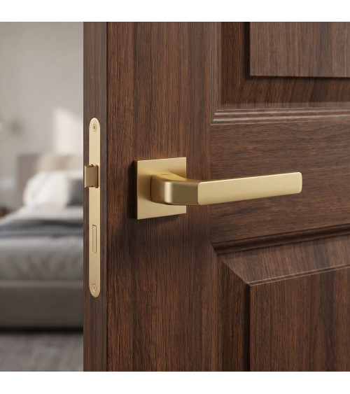 Mandelli Fenix door handle matt gold design hardware