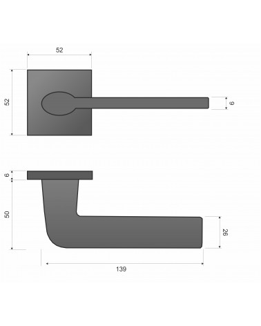 STINGER door handle with legend