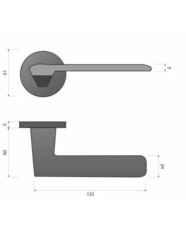 GIULIA line door handle designer handle with dimensions
