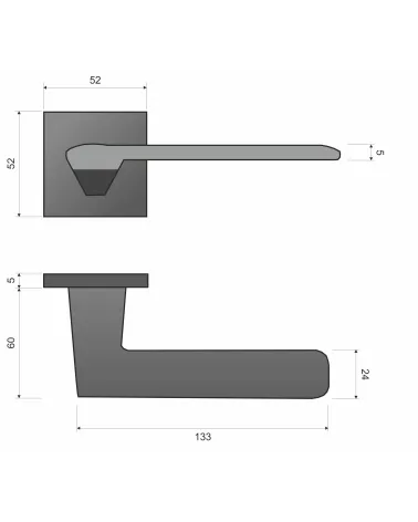 GIULIA line door handle designer handle with dimensions