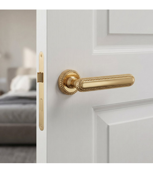 Polished gold Mandelli Coco door handle designer handle
