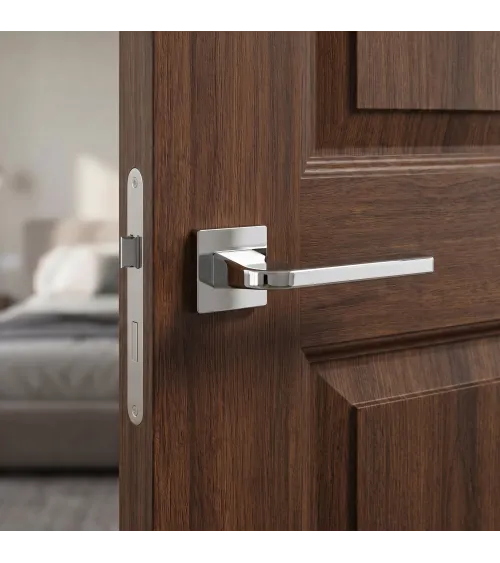 Polished chrome ISMENA door handle designer handle