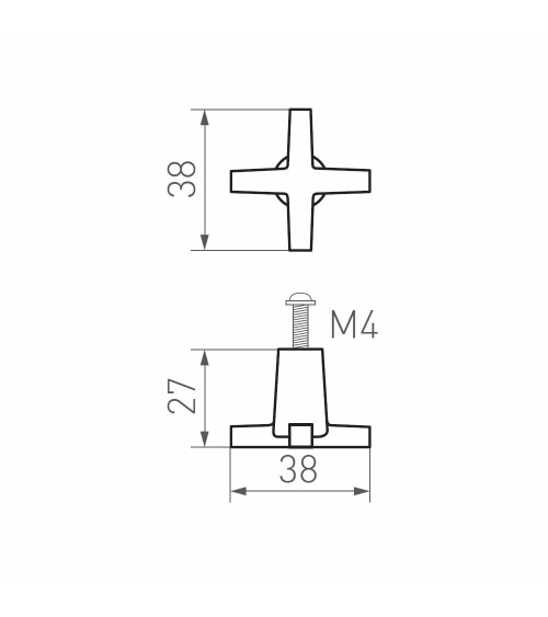 Sleek and timeless bronze Furniture Knob PCRO - designer handle