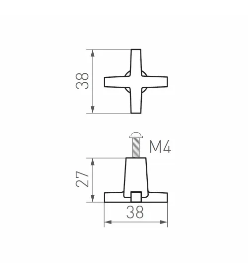 Sleek and timeless bronze Furniture Knob PCRO - designer handle