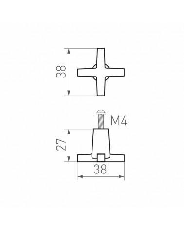 Sleek and timeless bronze Furniture Knob PCRO - designer handle