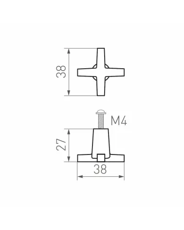 Sleek and timeless bronze Furniture Knob PCRO - designer handle