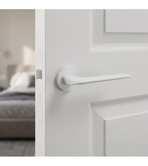 White door handle GIULIA Line design handle