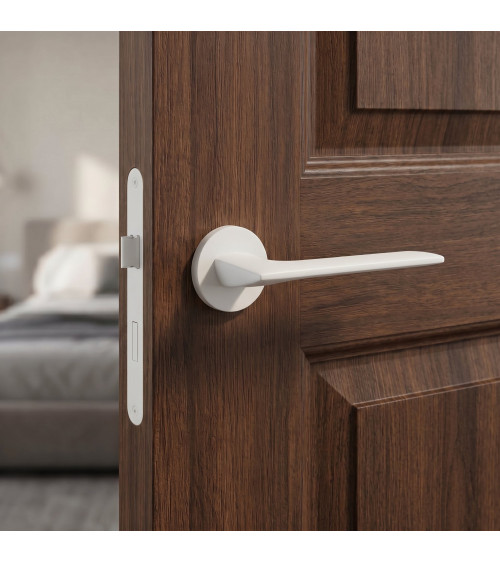 White door handle GIULIA Line design handle