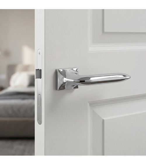 Polished chrome GLADIOLA door handle designer handle