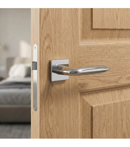 Polished chrome GLADIOLA door handle designer handle
