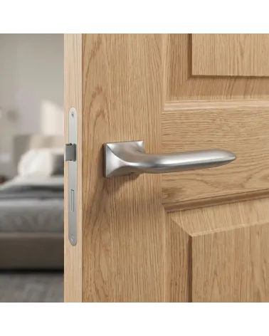 Satin Chrome Door Handle for a soft and subtle shine — GLADIOLA model