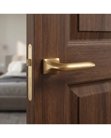 Matt Gold Door Handle for a Warm Touch — GLADIOLA Model