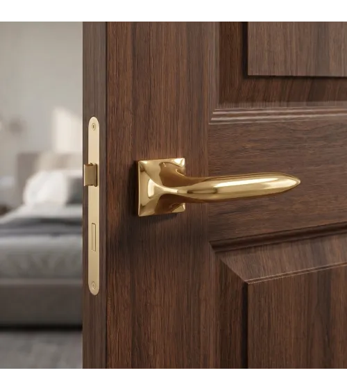Polished gold GLADIOLA door handle design handle