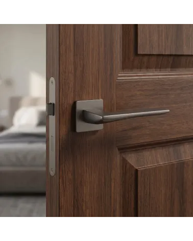 Graphite Door Handle with dark and refined charm — IRIS model