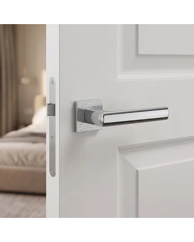 Polished Chrome Door Handle TUPAI 4161-T1 Elegant and Modern - Millapoignees