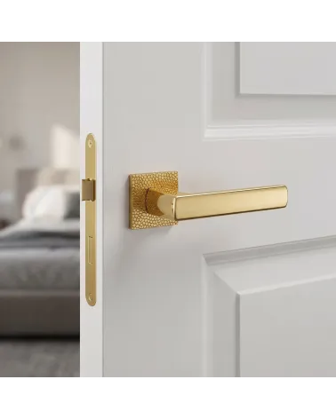 TUPAI 4161-T1 polished gold door handle, robust and elegant - MillaHandles