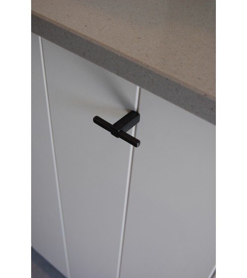 Geometric bronze furniture knob PTT - designer handle