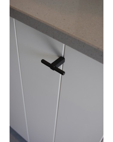Geometric bronze furniture knob PTT - designer handle