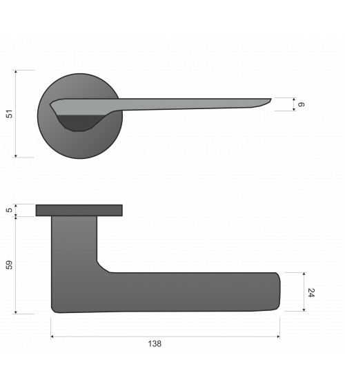 LIGNE black door handle design handle