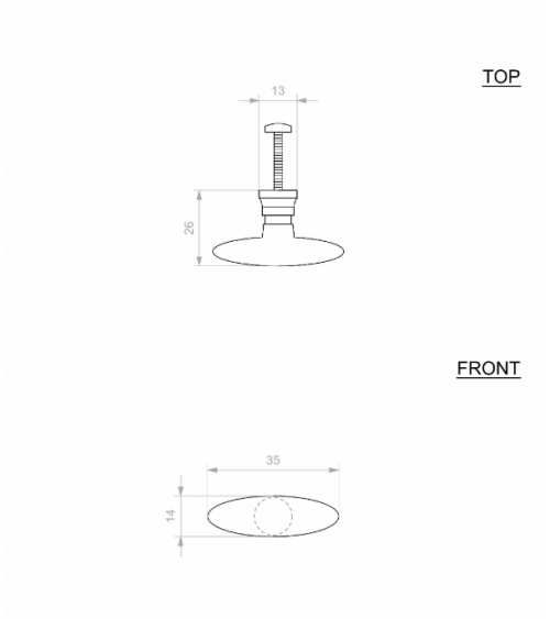 BT furniture knob - designer handle