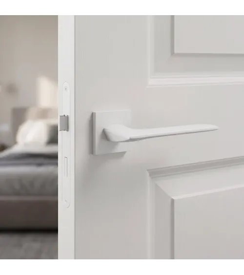 White door handle GIULIA Line design handle