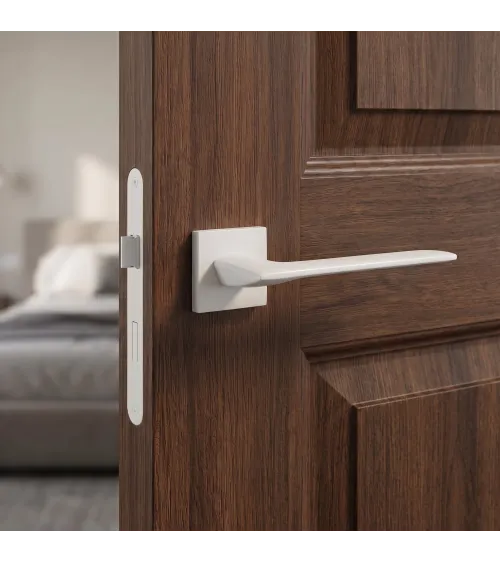 White door handle GIULIA Line design handle