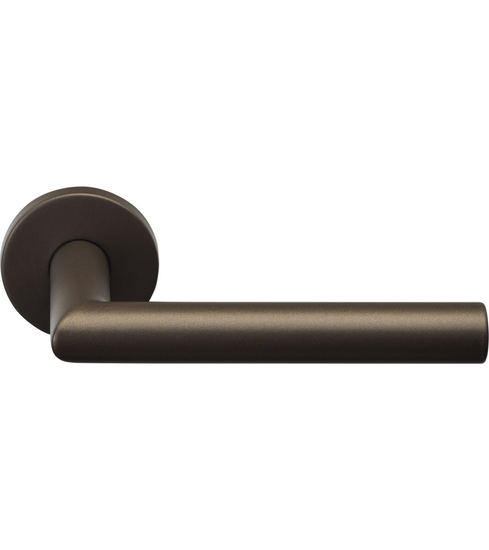 Formani Basics LBII-19 door handles on round rose bronze finish - design handle
