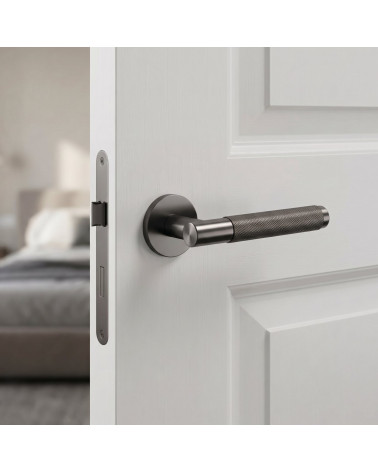 Textured Door Handle for an Authentic Décor - Time Slim Model