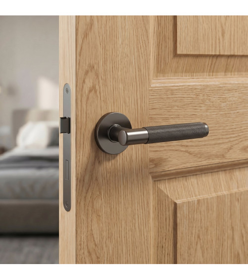 Textured door handle Time Slim design handle
