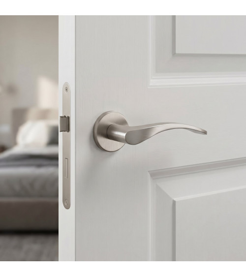 TUPAI 1927 brushed nickel door handle design ironmongery