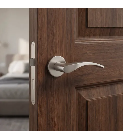 TUPAI 1927 brushed nickel door handle design ironmongery