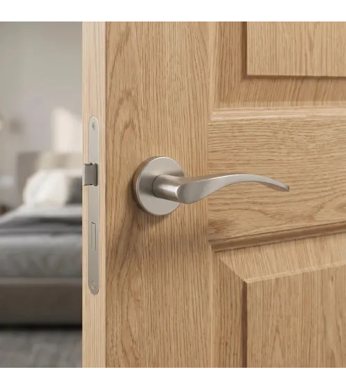 TUPAI 1927 brushed nickel door handle design ironmongery